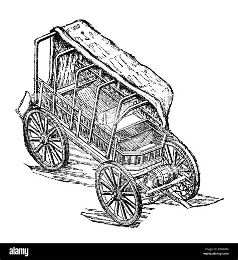 Pioneer Wagons Drawing