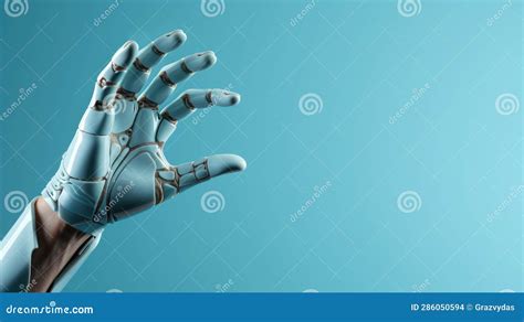 Robot Hand Reaching Gesture.Technology of Artificial Intelligence Stock ...