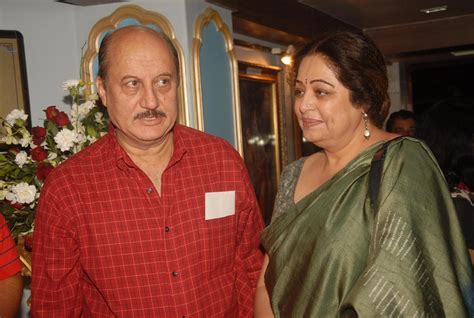 Anupam Kher with wife Kirron Kher at prayer meet for his late father Pushkarnath Kher at ISKCON ...