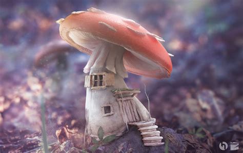 Mushroom House by HUIT ONE | Nature | 3D | Mushroom house, Stuffed mushrooms, House in nature