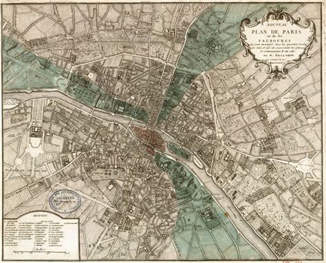 Antique Paris Map Plan de Paris Victorian French | Etsy