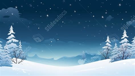 Winter Blue Cartoon Powerpoint Background For Free Download - Slidesdocs