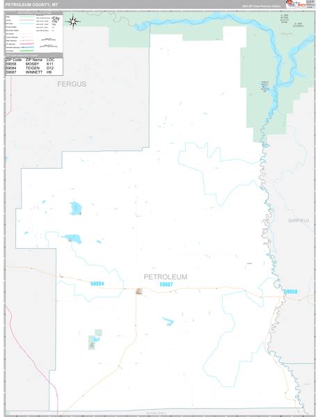 Petroleum County, MT Wall Map Premium Style by MarketMAPS - MapSales