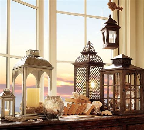 Love lanterns! | Window ledge decor, Ledge decor, Bay window decor