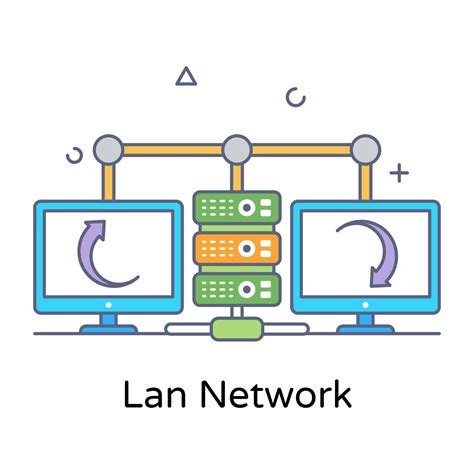 Lan network flat conceptual editable icon 6095518 Vector Art at Vecteezy