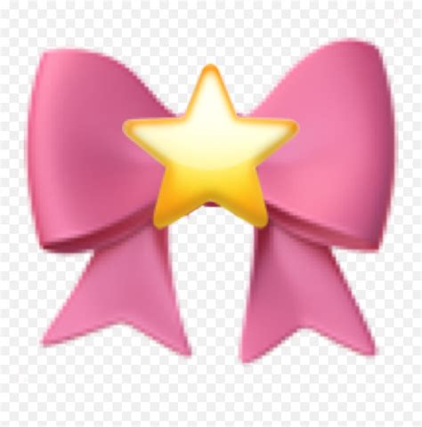 Pink Yellow Magicalgirl Kawaii - Bow Emoji,Orange Ribbon Emoji - free transparent emoji ...