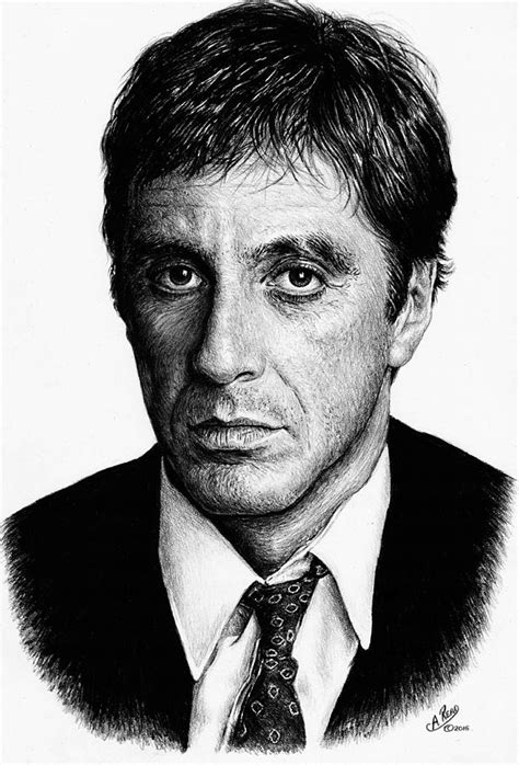 Pacino Scarface Drawing by Andrew Read - Pixels