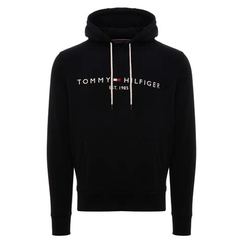 Tommy Hilfiger Tommy Logo Hoodie | Black | US Stockists