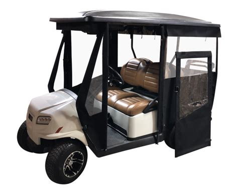 Hinged Hard Door Standard Golf Cart Cover Enclosure - Sunbrella | Boulevard Carts