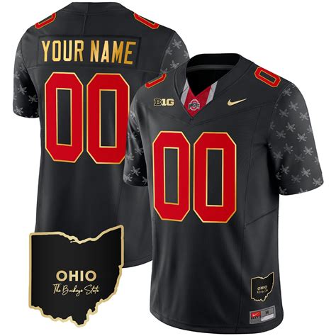 Ohio State Buckeyes 2023 Alternate Gold Custom Jersey – Stitched – Klein Studio