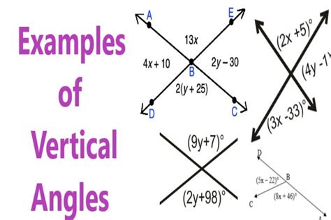 Vertical Angles| Examples with Steps, Pictures, Formula, Solution