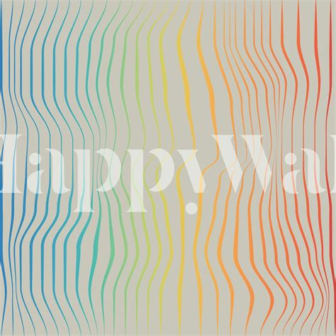 Rainbow Stripes Wallpaper | Colorful Wall Decor by Happywall