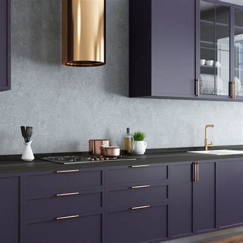 13 Stunning Dark Kitchen Cabinet Ideas | Purple kitchen, Dark kitchen ...