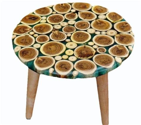 Teak Wood Rectangular Epoxy resin coffee table, With Storage at Rs 5500 ...