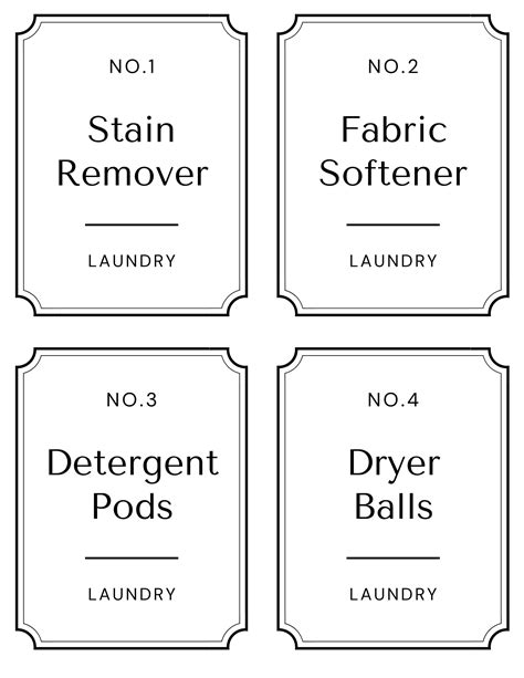 Minimalist White Laundry Labels, Downloadable Laundry Labels, Digital Labels, Instant Download ...