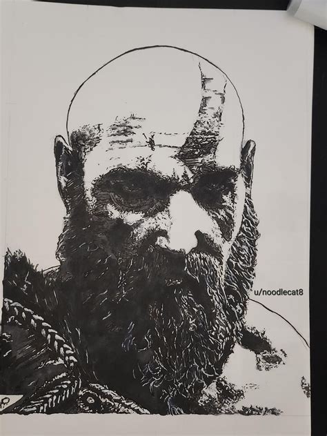 Here's Some Fanart I drew of Kratos :) : r/GodofWarRagnarok