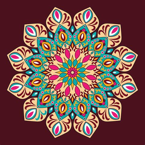 Colorful unique mandala with floral design. 14525863 Vector Art at Vecteezy