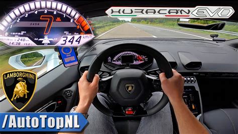 LAMBORGHINI HURACAN EVO *344km/h* on AUTOBAHN [NO SPEED LIMIT] by ...