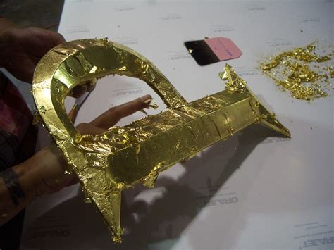 Making 3-D Gold Leaf Sign Letters for Disney restaurant on Behance