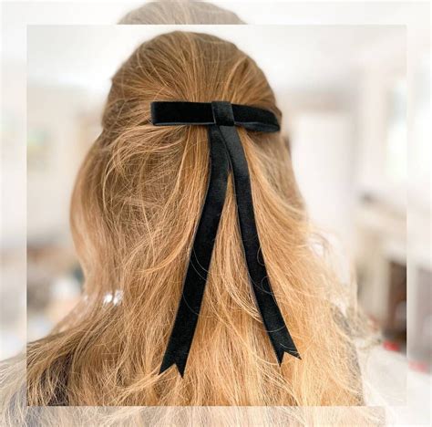 Black Velvet Hair Bow By Nine Designs in 2022 | Black hair bows, Velvet ...