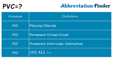 What does PVC mean? - PVC Definitions | Abbreviation Finder