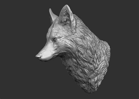 Fox head realistic 3D model - TurboSquid 1290567