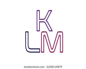 Klm Vector Latteroutline Vector Logo Stock Vector (Royalty Free ...