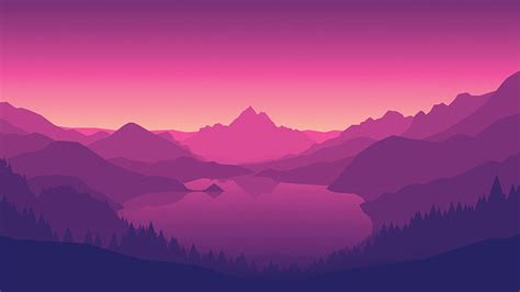 HD wallpaper: Mountains, The game, Lake, Forest, View, Hills, Landscape, Purple | Wallpaper Flare