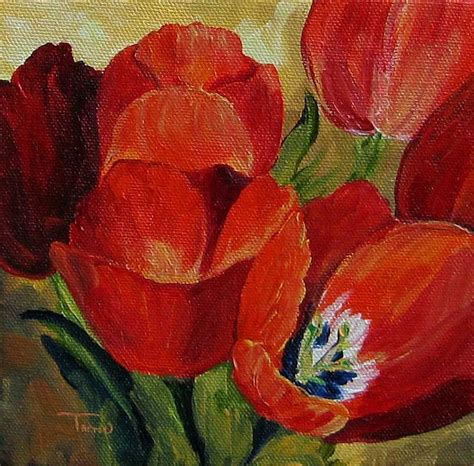 Red Tulips Painting by Torrie Smiley - Fine Art America