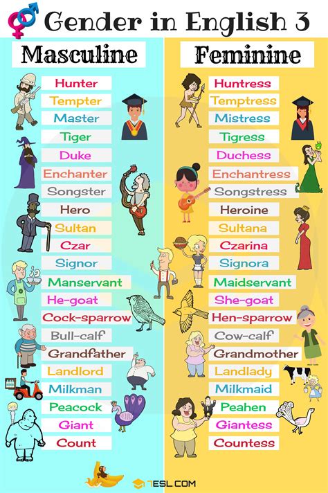 Gender of Nouns in English • 7ESL