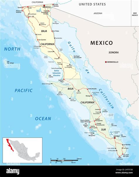 Physical Map Of Baja California Sur, 52% OFF