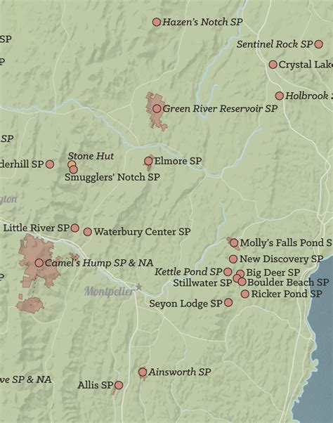 Vermont State Parks Map 11x14 Print - Best Maps Ever