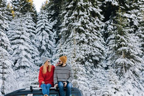 Couple on Winter Vacation Stock Photo | Adobe Stock