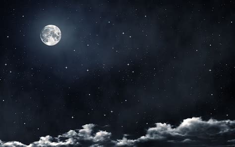 1920x1080px, 1080P free download | Full Moon, stars, cloud, black, sky ...