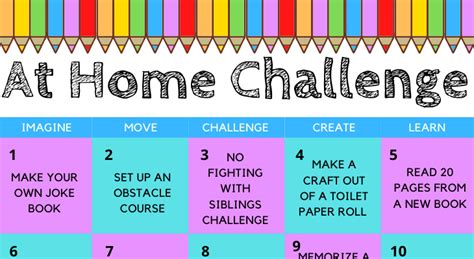 FREE Fun At Home Challenge for Kids