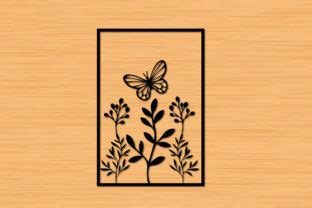 Laser Cut Butterfly Garden Graphic by st · Creative Fabrica