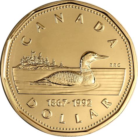 Canadian 1 Dollar Coin Reverse Design Evolution (1987-)