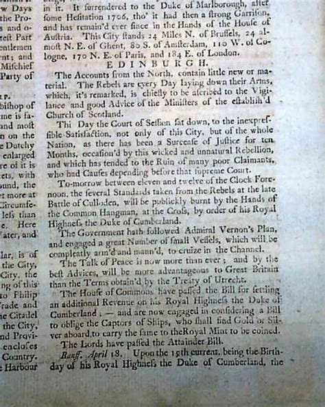 Two references to the historic Battle of Culloden... - RareNewspapers.com