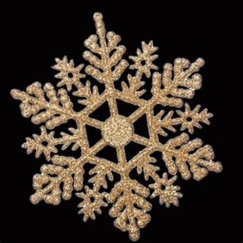 12Pcs 10cm Glitter Snowflake Christmas Ornaments Xmas Tree Hanging Decoration Snowflakes ...