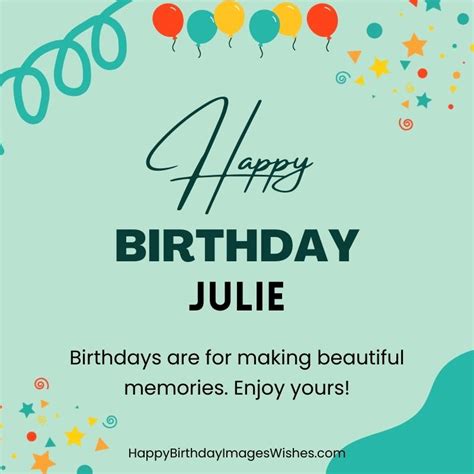 Happy Birthday Julie Images & Wishes 2023