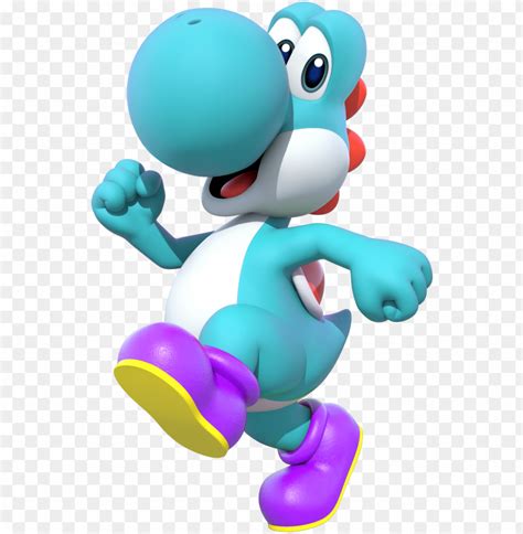 mkdx light blue yoshi - super mario run characters PNG image with ...