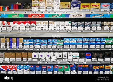 Cigarettes on Sale in a Shop, UK Stock Photo - Alamy