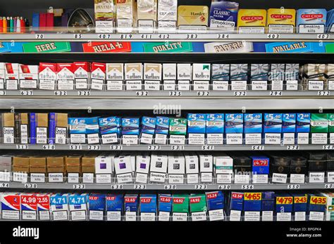 Cigarettes on Sale in a Shop, UK Stock Photo - Alamy