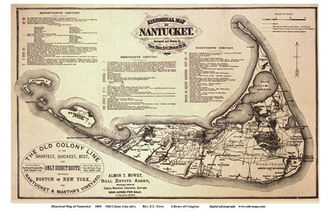 Old Town Maps of Nantucket