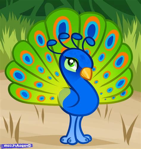 Peacock Cartoon Drawing at GetDrawings | Free download