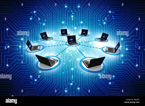 3d rendering Computer network, Global Internet Concept Stock Photo - Alamy