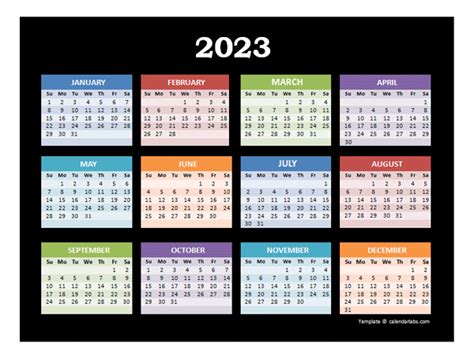 2023 Calendar Template Powerpoint | 2023 Calendar