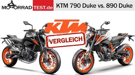 Vergleich KTM 790 Duke vs KTM 890 Duke - YouTube