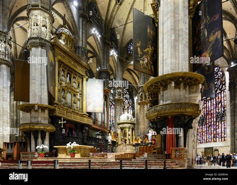 Interior of milan cathedral hi-res stock photography and images - Alamy