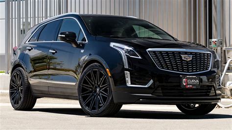 2021 Cadillac XT5 on 22" Curva Wheels C48 6-Lug Gloss Black | Gallery ...